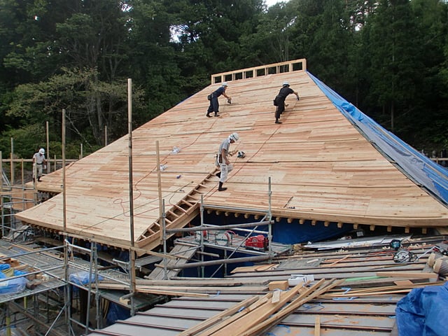 自牧寺様の屋根造作