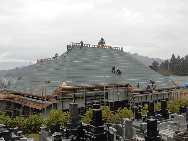玉林寺様の屋根工事状況